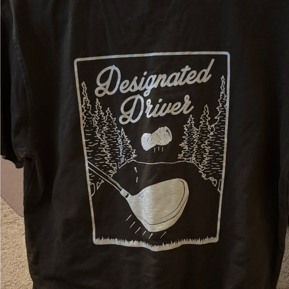 Designated Driver Graphic Tee - Rowdy Gentleman size s dark green/ brown color